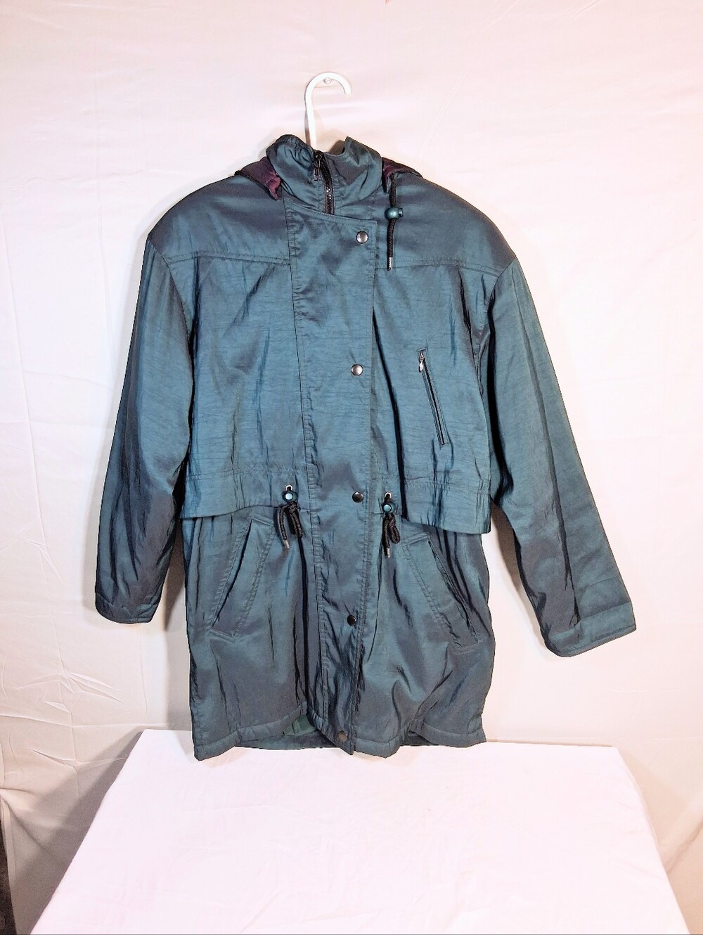 Unisex R2 Forecaster Full Zip Teal & Purple Med. Nylon Shell Windbreaker Parka